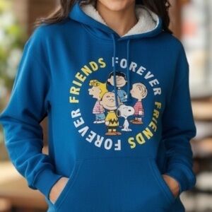 Peanut Women’s Faux Sherpa Knit Hoodie Top.